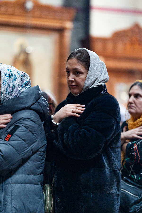 Литургия Преждеосвященных Даров в Преображенском соборе города Люберцы
